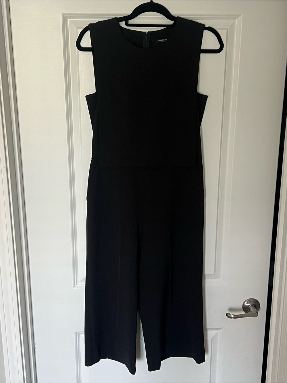 Kenneth Cole Black Sleeveless Wide-Leg Culotte Jumpsuit